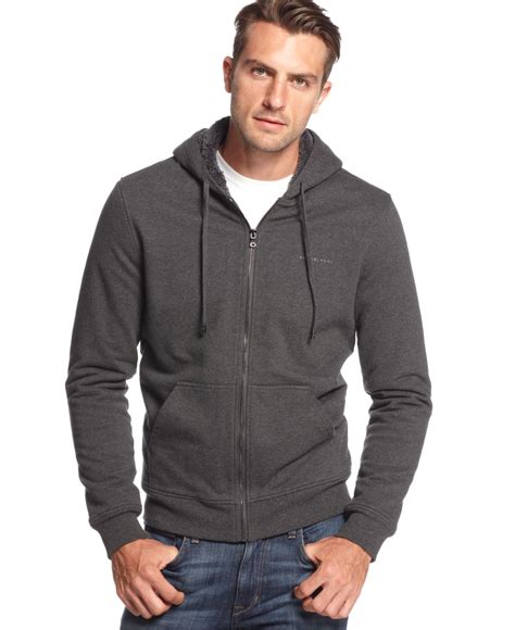 michael kors sherpa hoodie mens|Michael Kors Men's Sherpa Logo Full.